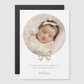 Perfecte Gift Wit & Gouden Geboorte Aankondiging (Voorkant / Achterkant)