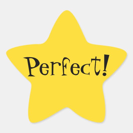Perfecte Gold Star Sticker (Voorkant)