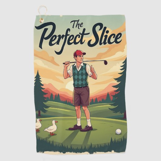 Perfecte Golf Slice Golfhanddoek (Voorkant)