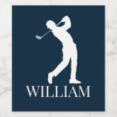 Perfecte golfcadeaus wijn etiket (Enkel label)