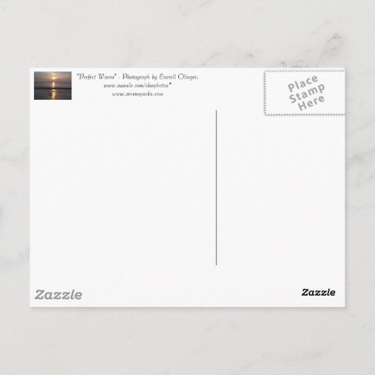 Perfecte golven briefkaart (Achterkant)