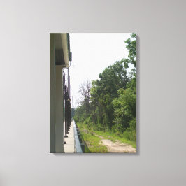 Perfecte industriële en natuurlijke symmetrie canvas afdruk