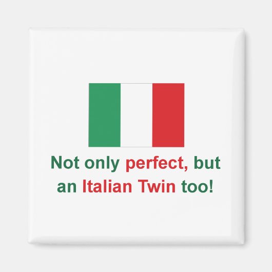 Perfecte Italiaanse tweeling Magneet (Voorkant)