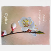 Perfecte Japanse abrikozenbloem Fleece Deken (Voorkant (Horizontaal))