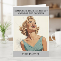 Perfecte kaart Grappige Humor Retro