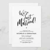 Perfecte kalligrafie post trouw brunch uitnodiging (Voorkant / Achterkant)