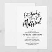 Perfecte kalligrafiespost Wedding Brunch nodigt ui Kaart (Voorkant / Achterkant)