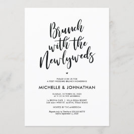 Perfecte kalligrafiespost Wedding Brunch nodigt ui Kaart