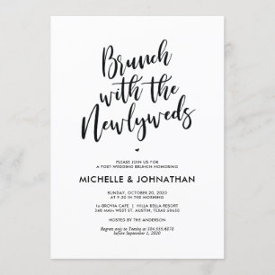 Perfecte kalligrafiespost Wedding Brunch nodigt ui Kaart