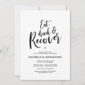 Perfecte kalligrafiespost Wedding Brunch nodigt ui Kaart (Voorkant)