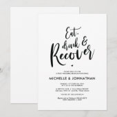 Perfecte kalligrafiespost Wedding Brunch nodigt ui Kaart (Voorkant / Achterkant)