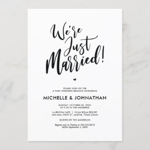 Perfecte kalligrafiespost Wedding Brunch nodigt ui Kaart