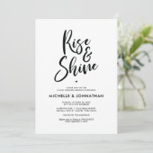 Perfecte kalligrafiespost Wedding Brunch nodigt ui Kaart (Staand voorkant)