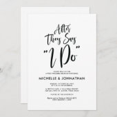 Perfecte kalligrafiespost Wedding Brunch nodigt ui Kaart (Voorkant / Achterkant)