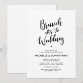 Perfecte kalligrafiespost Wedding Brunch nodigt ui Kaart (Voorkant / Achterkant)
