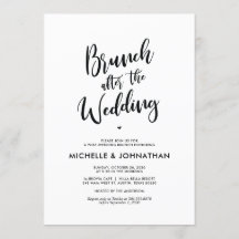 Perfecte kalligrafiespost Wedding Brunch nodigt ui