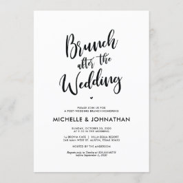 Perfecte kalligrafiespost Wedding Brunch nodigt ui Kaart