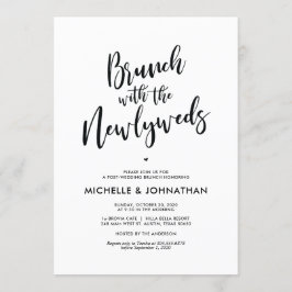 Perfecte kalligrafiespost Wedding Brunch nodigt ui Kaart
