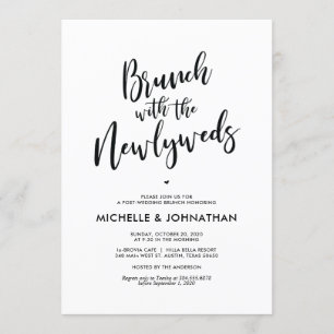 Perfecte kalligrafiespost Wedding Brunch nodigt ui Kaart