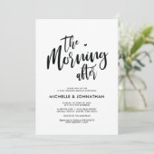 Perfecte kalligrafiespost Wedding Brunch nodigt ui Kaart (Staand voorkant)