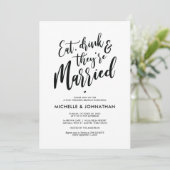 Perfecte kalligrafiespost Wedding Brunch nodigt ui Kaart (Staand voorkant)