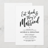 Perfecte kalligrafiespost Wedding Brunch nodigt ui Kaart (Voorkant / Achterkant)