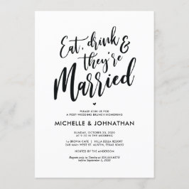 Perfecte kalligrafiespost Wedding Brunch nodigt ui Kaart