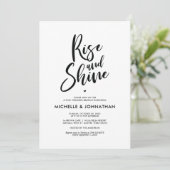 Perfecte kalligrafiespost Wedding Brunch nodigt ui Kaart (Staand voorkant)