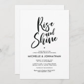 Perfecte kalligrafiespost Wedding Brunch nodigt ui Kaart (Voorkant / Achterkant)