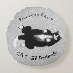 Perfecte kat oma rond kussen