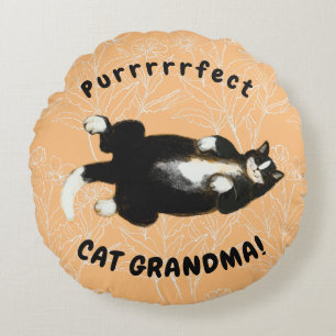 Perfecte kat oma rond kussen