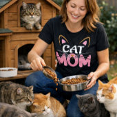 Perfecte Kattenmoeder T-shirt 🐾