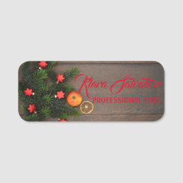 Perfecte kerst naamplaatje