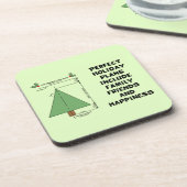 Perfecte kerstboom bier onderzetter (Linkerzijde)