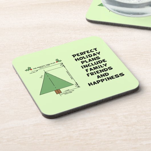 Perfecte kerstboom bier onderzetter (Linkerzijde)