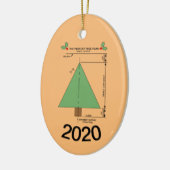 Perfecte kerstboom keramisch ornament (Links)