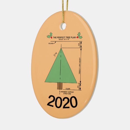 Perfecte kerstboom keramisch ornament (Links)