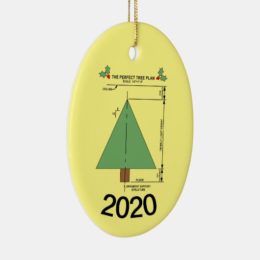 Perfecte kerstboom keramisch ornament (Rechts)