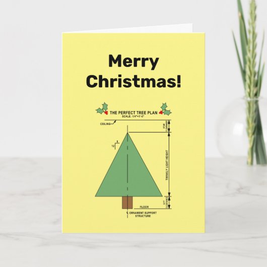 Perfecte Kerstboom Kerstkaart Bedankkaart (Voorkant)
