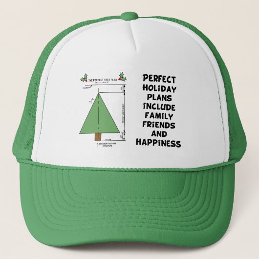 Perfecte kerstboom trucker pet (Voorkant)