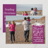 Perfecte Kerstkaart 2014 van de Gift (pruim) (Voorkant / Achterkant)