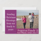 Perfecte Kerstkaart 2014 van de Gift (pruim) (Achterkant)