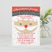 Perfecte Kerstman uitnodiging (Staand voorkant)