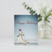 Perfecte kerstsnowman-feestkaart feestdagenkaart (Staand voorkant)