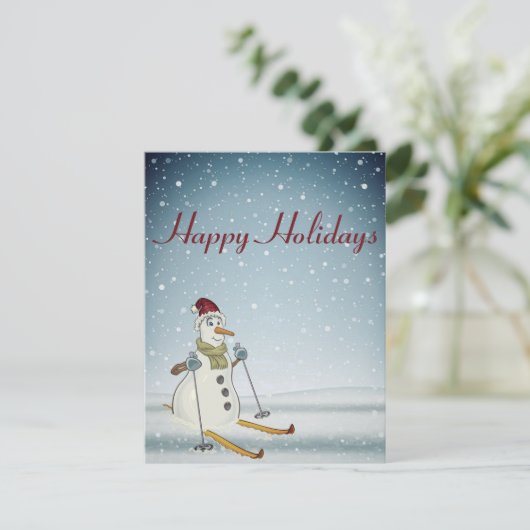 Perfecte kerstsnowman-feestkaart feestdagenkaart (Staand voorkant)