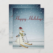 Perfecte kerstsnowman-feestkaart feestdagenkaart (Voorkant / Achterkant)