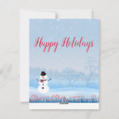 Perfecte kerstsnowman-feestkaart feestdagenkaart (Achterkant)