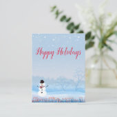 Perfecte kerstsnowman-feestkaart feestdagenkaart (Staand voorkant)