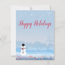 Perfecte kerstsnowman-feestkaart feestdagenkaart