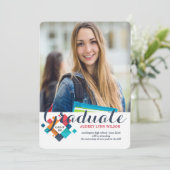 Perfecte kleuren Het Afstuderen van de Foto kondig Kaart (Staand voorkant)